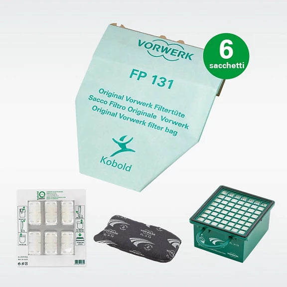 Set  Risparmio Farfalla Folletto VK130/131 Super Filtrello + Dovina profumi + Filtro Hepa + Filtri Odori
